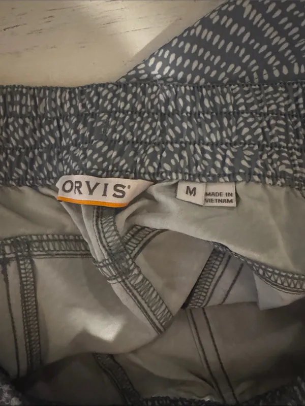 Orvis Women's Gray Patterned Drawstring Shorts - Image 5