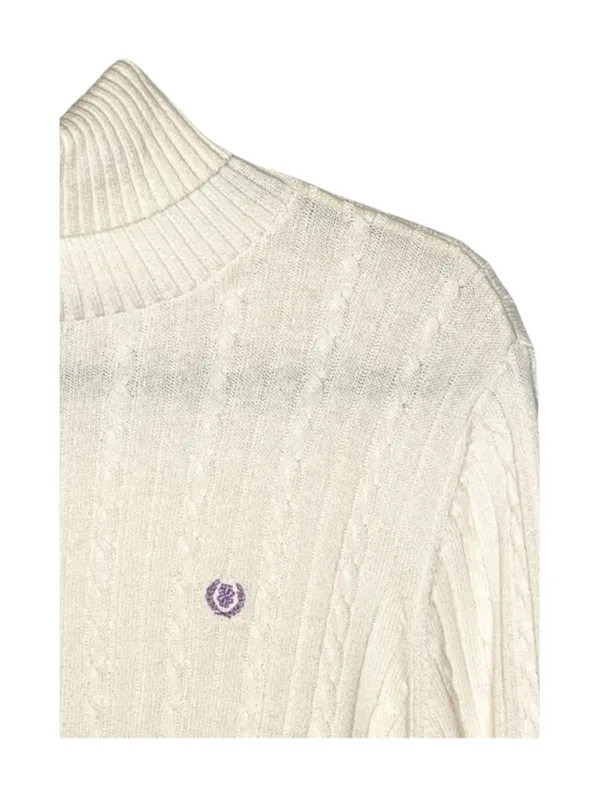 new Izod ❤︎ Cozy Classic Cable Knit Turtleneck Sweater ❤︎ Ivory Winter White XL - Image 5