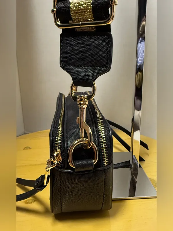 Marc Jacobs Black Saffiano Leather Crossbody Snapshot Camera Bag w 2 Pockets - Image 7