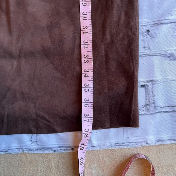 Venus Chocolate Brown Faux Leather & Suede Mini Dress Size 8. - Image 7