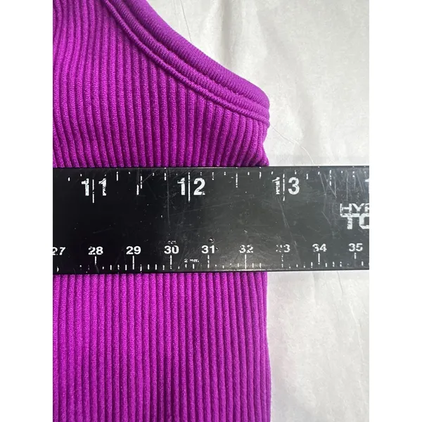 Spanx Ribbed Camisole Purple Seamless Tank Top Adjustable Straps Small Medium - Image 4