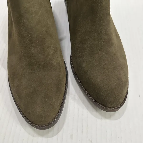 Lucky Brand Suede Bootie‎ Boots Womens 9 Green Ankle Zip Low Block Heel - Image 8