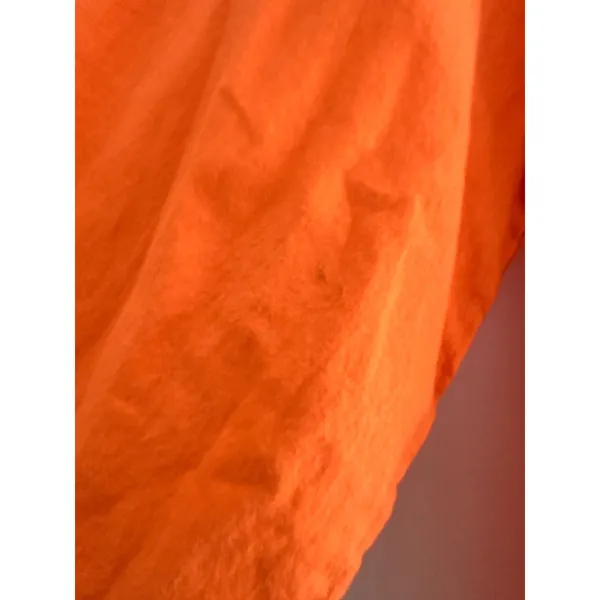 Gap 100% Cotton Orange Peasant Blouse Medium Lightweight Henley - Image 8