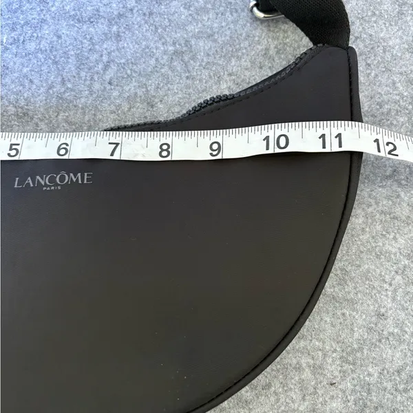 NWOT Lancôme crescent nylon mini shoulder bag black - Image 9
