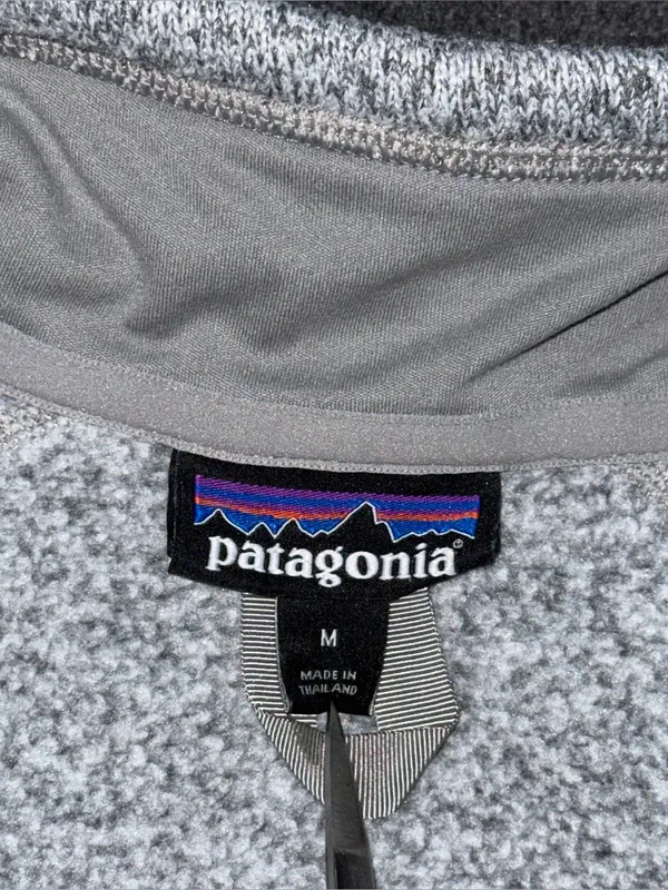 Patagonia Women’s Better Sweater 1/4 Zip Fleece Pullover Birch White Gray Medium - Image 9
