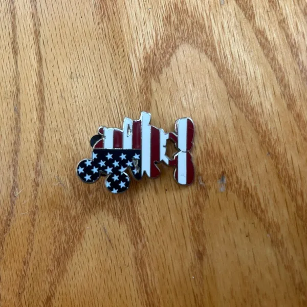 DISNEY Pins 2014 Stars & Stripes Patriotic Mickey Mouse Silhouette American flag - Image 2
