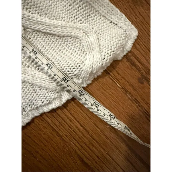Wild Fable white cotton cableknit sweater size xs Cabincore - Image 7