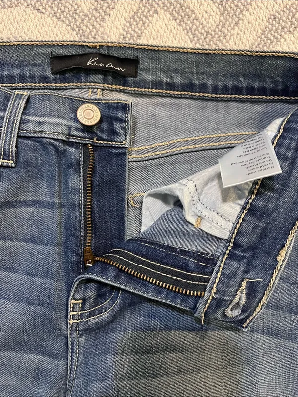KANCAN High Rise Non-Distressed Skinny Fit Blue Denim Jeans 27 - Image 7