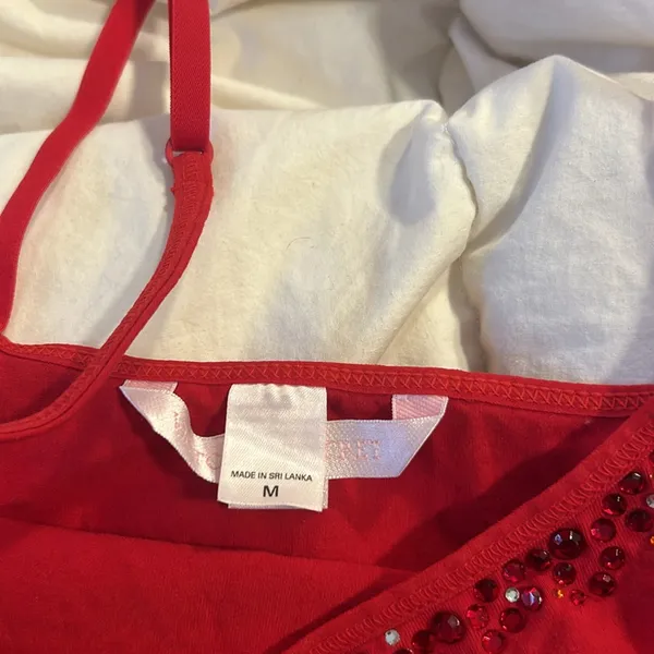 Victoria's Secret Red Mini‎ Slip Baby Tank - Image 4