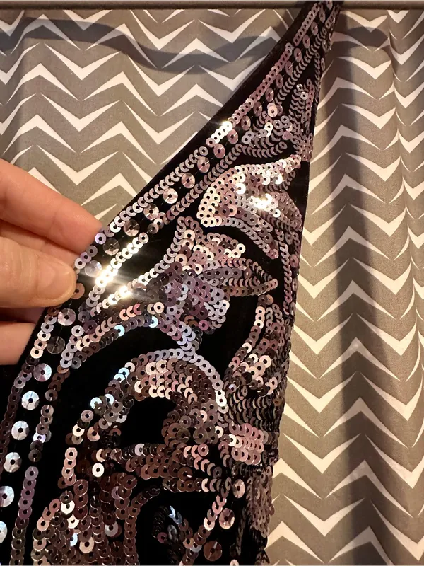 Express | Velvet Sequin Halter Bodycon Mini Sheath Dress, size S - Image 6