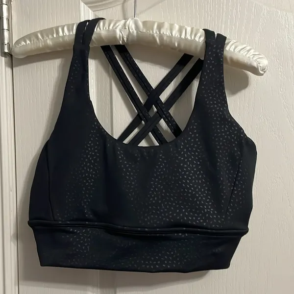 💖 BuffBunny Strappy Black Spotted Sports Bra - Image 3