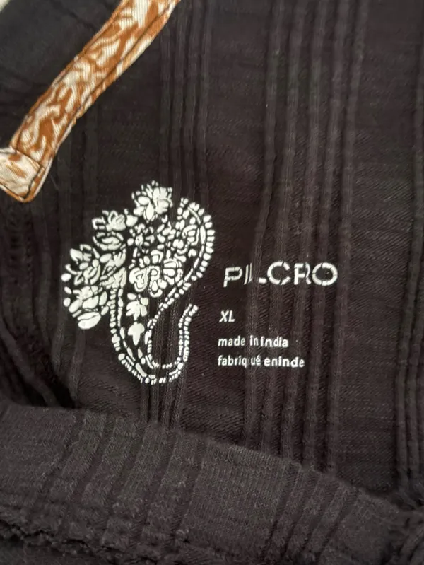Anthropologie Pilcro Sustainable Double-V Tee in Black - Image 5