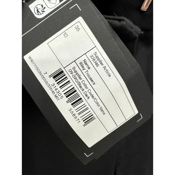 Weekday Riley Trousers Black Dark Wide Leg High Waist Dress Pants Size 36 US 6 - Image 8