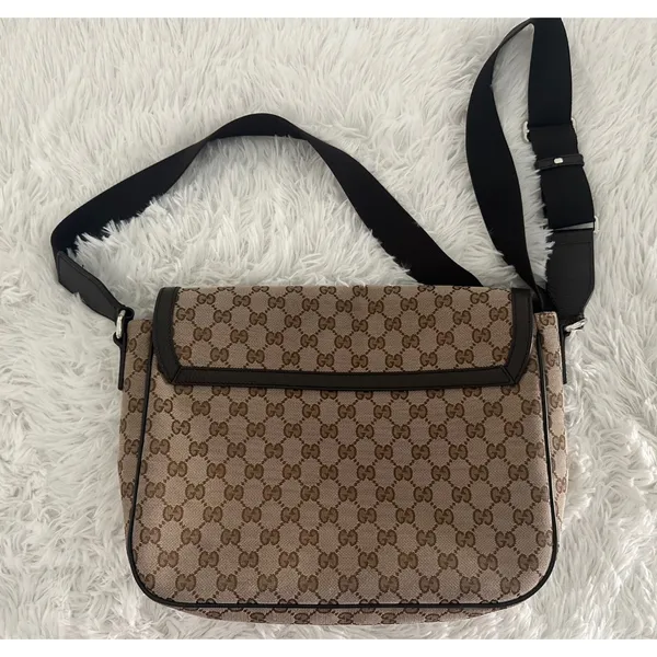 Gucci‎ GG 449171 canvas flap messenger bag - Image 4