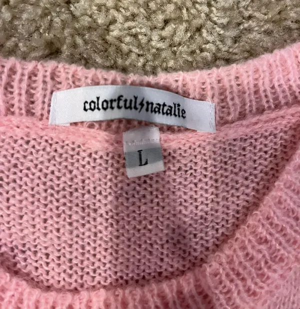 Colorful Natalie Strawberry Sweater - Image 3