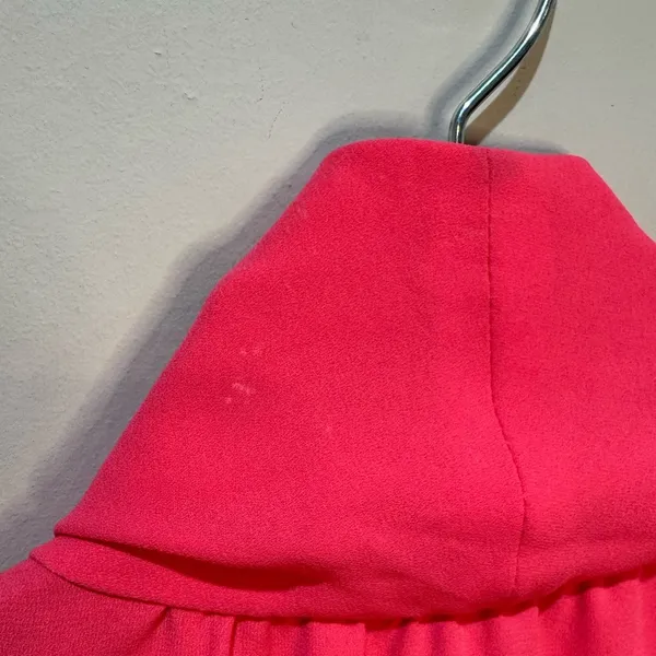 Aritzia Wilfred Sabine‎ Hot Pink Mini Tie Dress sz M - Image 11