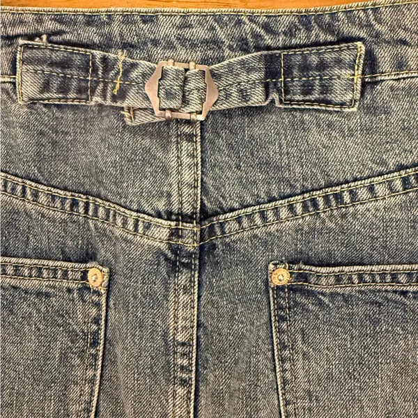 Free People We The Free High Rise Distressed Denim Mini Skirt Size 29 - Image 7