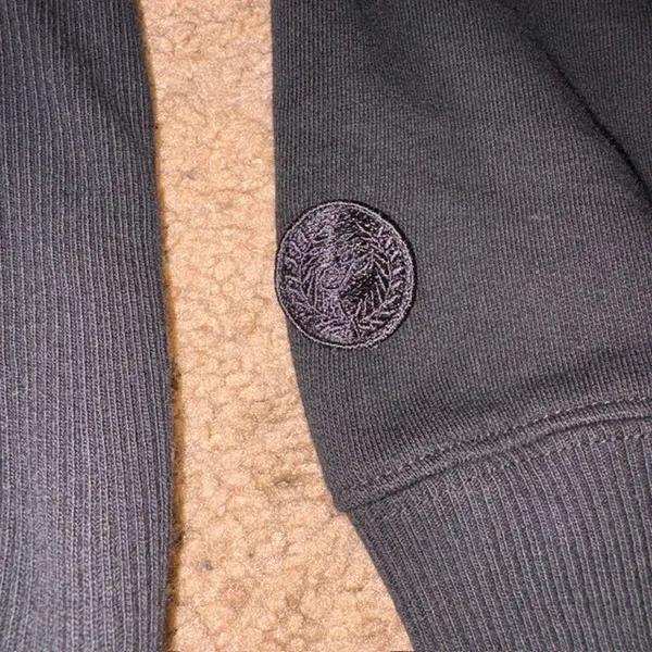 Victoria's Secret Pink Premium Fleece Oversized Hoodie Relaxed Pullover Black L - Image 6