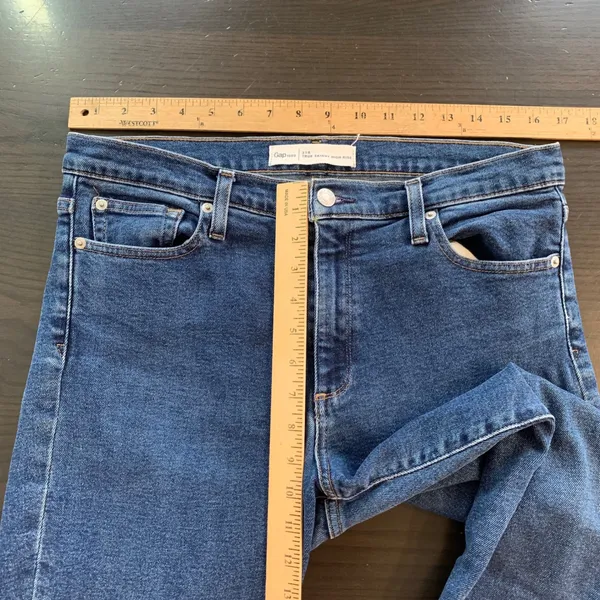 Gap‎ 1969 True Skinny HR Jeans Dark Stone Wash Denim 31R (34x27) Minimalist - Image 9