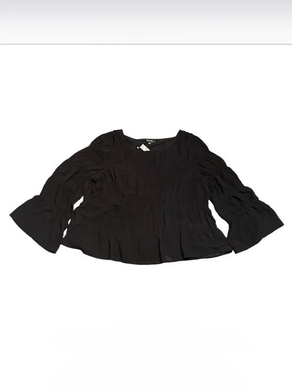 Madewell Squareneck Tiered Top flowy black NY630 Size M NWT - Image 5