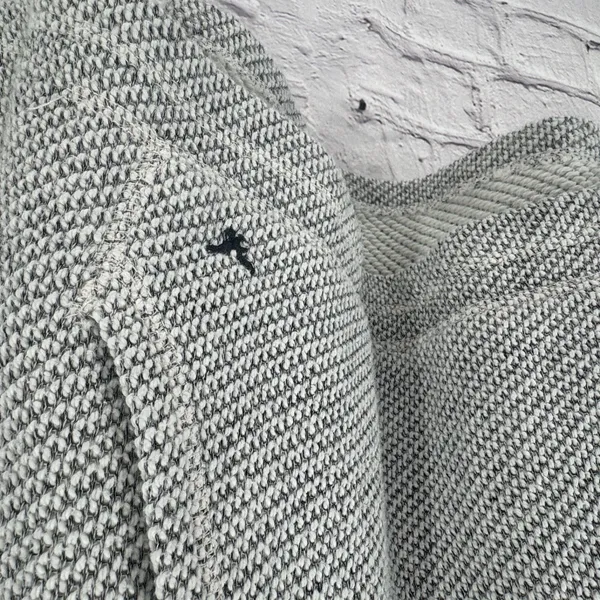 American Eagle Hoodie Women's XL Gray Textured Knit Cropped V Neck Casual - Image 5