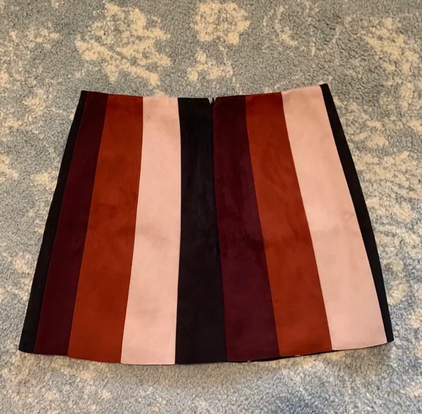 Suede Stripped Skirt Black Size M - Image 3