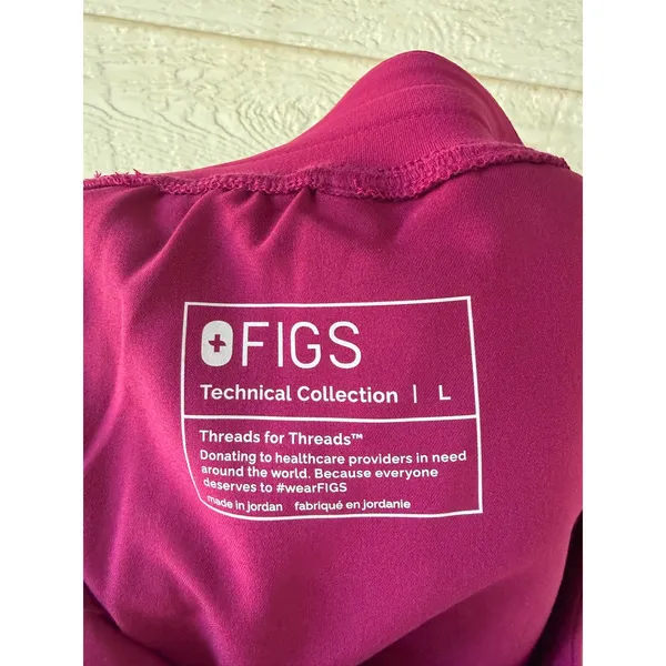 FIGS Zamora Jogger Scrub Pants Dark Magenta Pink Women Size Large Regular NWT - Image 3