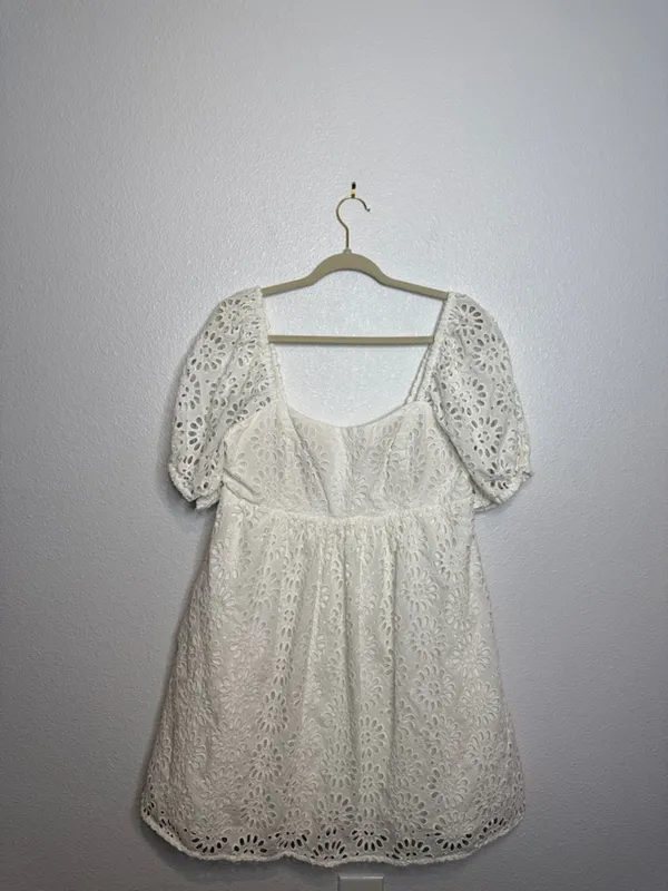 Lilly Pulitzer Kay Dress Resort White Cotton Size 12 - Image 3