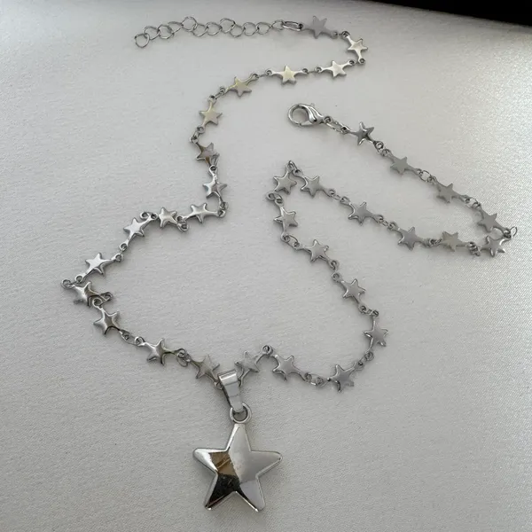 Silver Pentagram Star Pendant Necklace for Women - Image 5