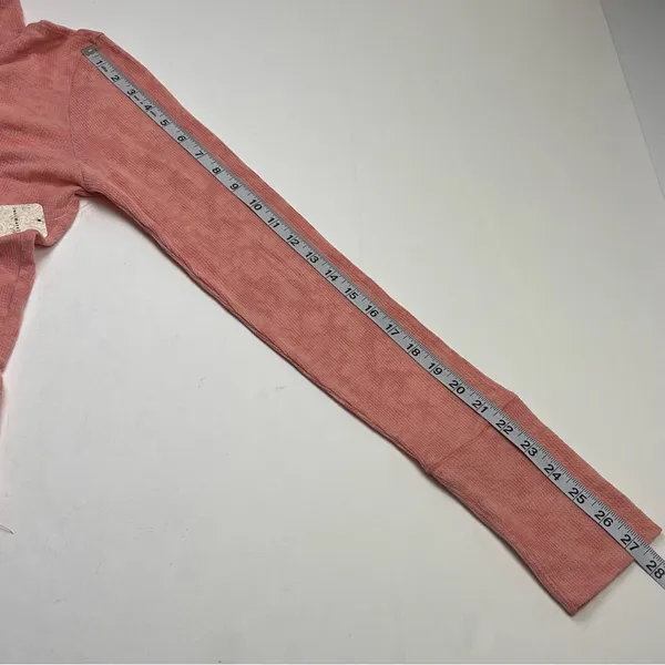 Intimately Free People Turtleneck Top Medium Rose Pink‎ Burnout Floral NEW *FLAW - Image 10