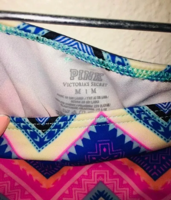VS PINK Colorful Tribal Print Bikini Small/Medium - Image 5