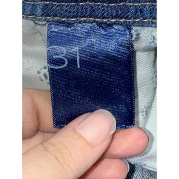 PILCRO Anthropologie Blue Denim Distressed Wide Leg Flare Jeans Womens Size 31 - Image 7