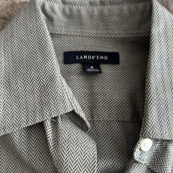 LANDS’ END‎ Button Down Shirt Size 4 - Image 3