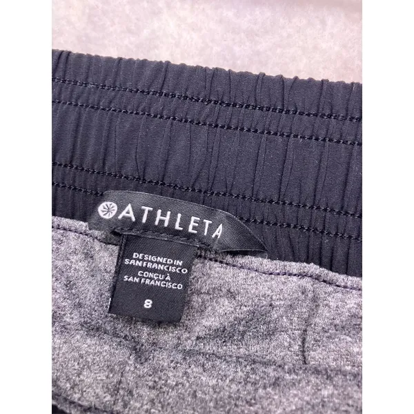 Athleta Brooklyn Lined Jogger Women 8 Black‎ Ribbed Trim Stretch Pants - Image 2