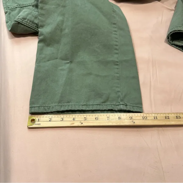 Vervet Cargo Wide Leg Jeans Army Green High Rise Utility 100% Cotton Size 26 - Image 15