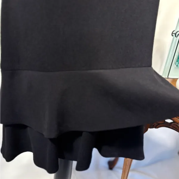 Sandro Paris Black Mesh Shoulder Tiered Ruffle Hem Mini Dress Sz 3 / L 💛 - Image 5