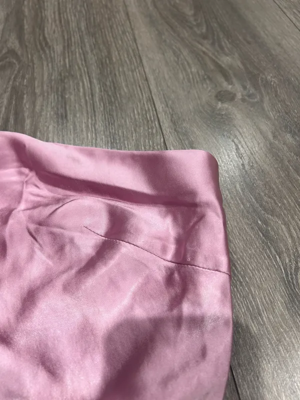 New Showpo Pink Midi Dress Satin Strapless Side Split Dress MSRP $119 - Image 9