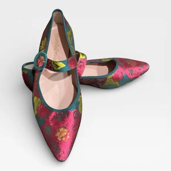 Pretty Ballerinas‎ Tyra Jacquard Mary Jane Ballet Flats Menorca 37.5 / 7 - Image 2