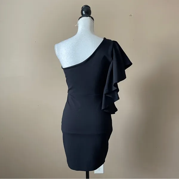 LULU'S | Live my Life Black One-Shoulder Bodycon Dress Sz M - Image 8