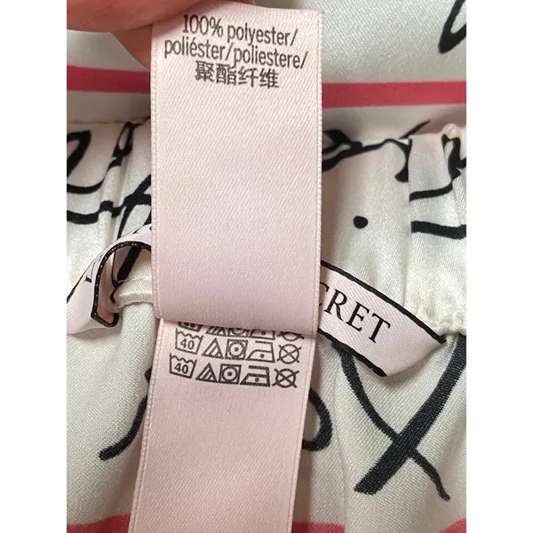 Victoria’s Secret Satin Pajama Pants Large | Spell Out Sleepwear Lounge Comfort - Image 4