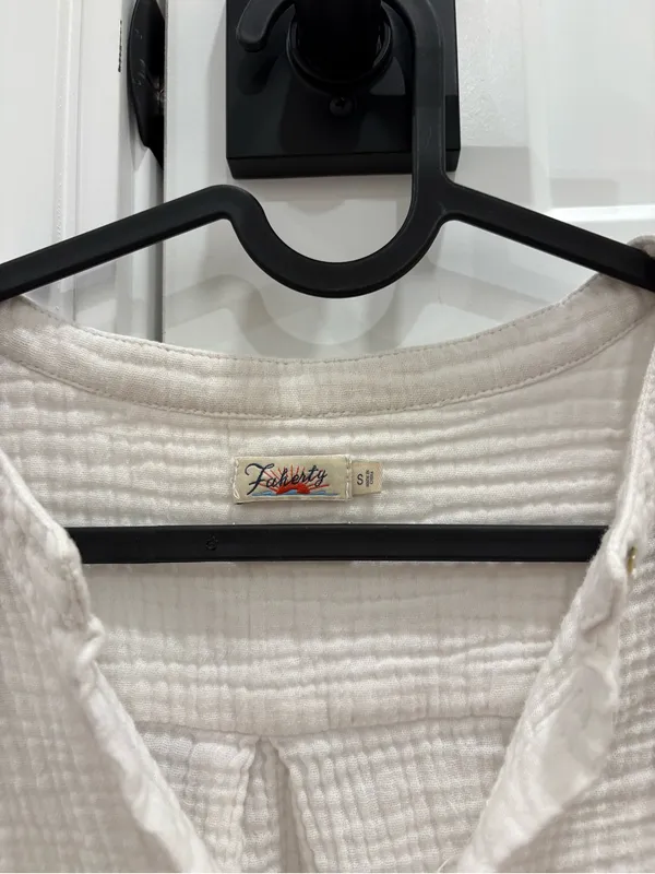 Faherty Dream Cotton Desmond Top Size Small - Image 3