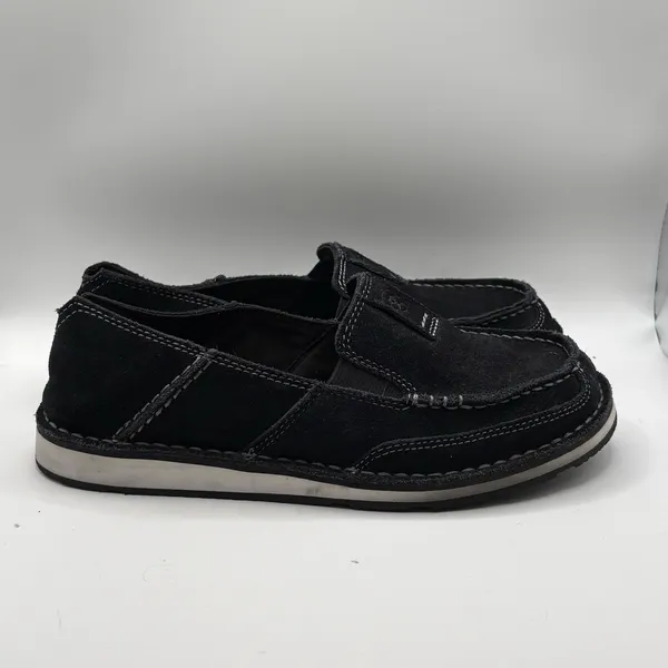Ariat Crusier Womens Size 7.5B Black Suede Mocassin Boat Loafers Shoes 10027355 - Image 4