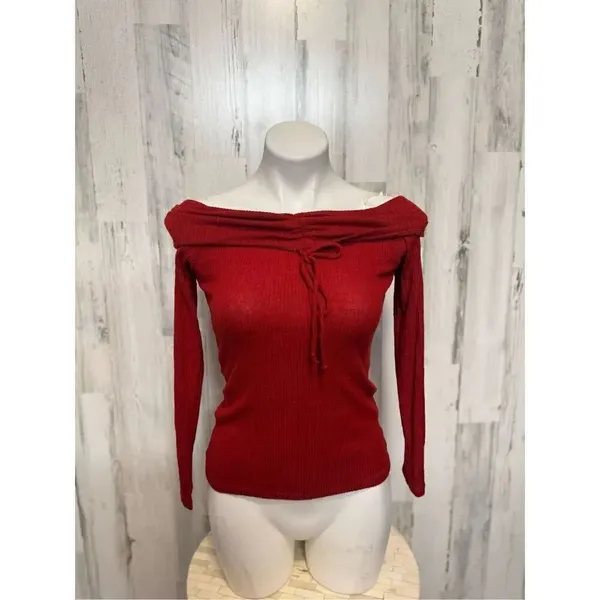 Red long sleeve top Red - Image 2