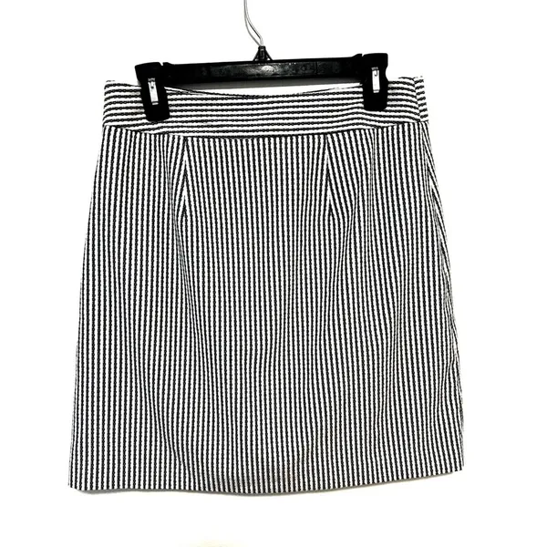 Ann Taylor Black/White Pinstripe Skirt - Image 2