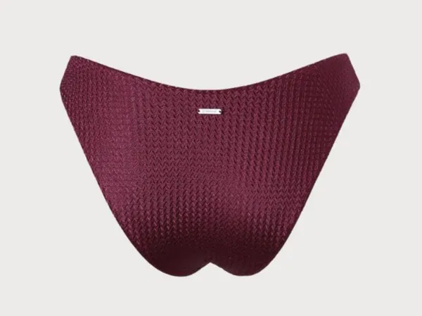 Berlook Burgundy Jacquard Knot Bikini Bottom 70 - Image 8