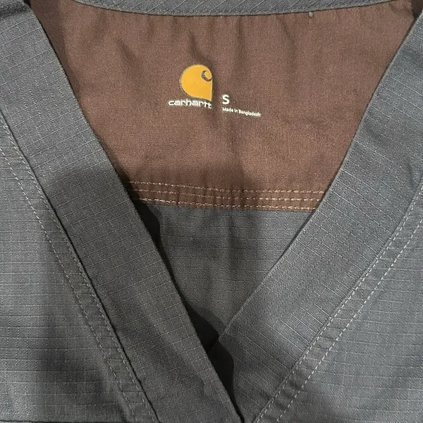 Carhartt Black Scrub Top Womens Small Gray - Image 2