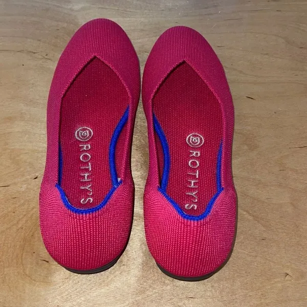 Rothy's Womens The Flat Round Toe Cherry Scooter Ballet Flats Shoes Red Size‎ 7 - Image 4