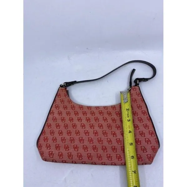 Dooney and Bourke mini purse red fabric hobo bag - Image 3