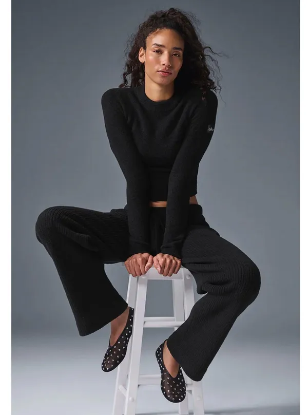 Alo Yoga Snuggle Up Sweater Long Sleeve Black S - Image 4