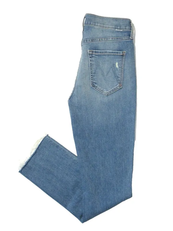 NWT Mother Mid Rise Dazzler Ankle Fray in Weekend Kitten Stretch Jeans 26 - Image 11